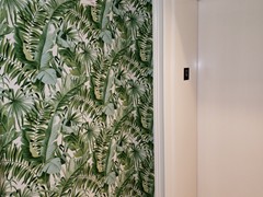 Elavator foyer- Tropical Print.