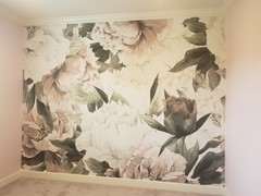 Floral mural.